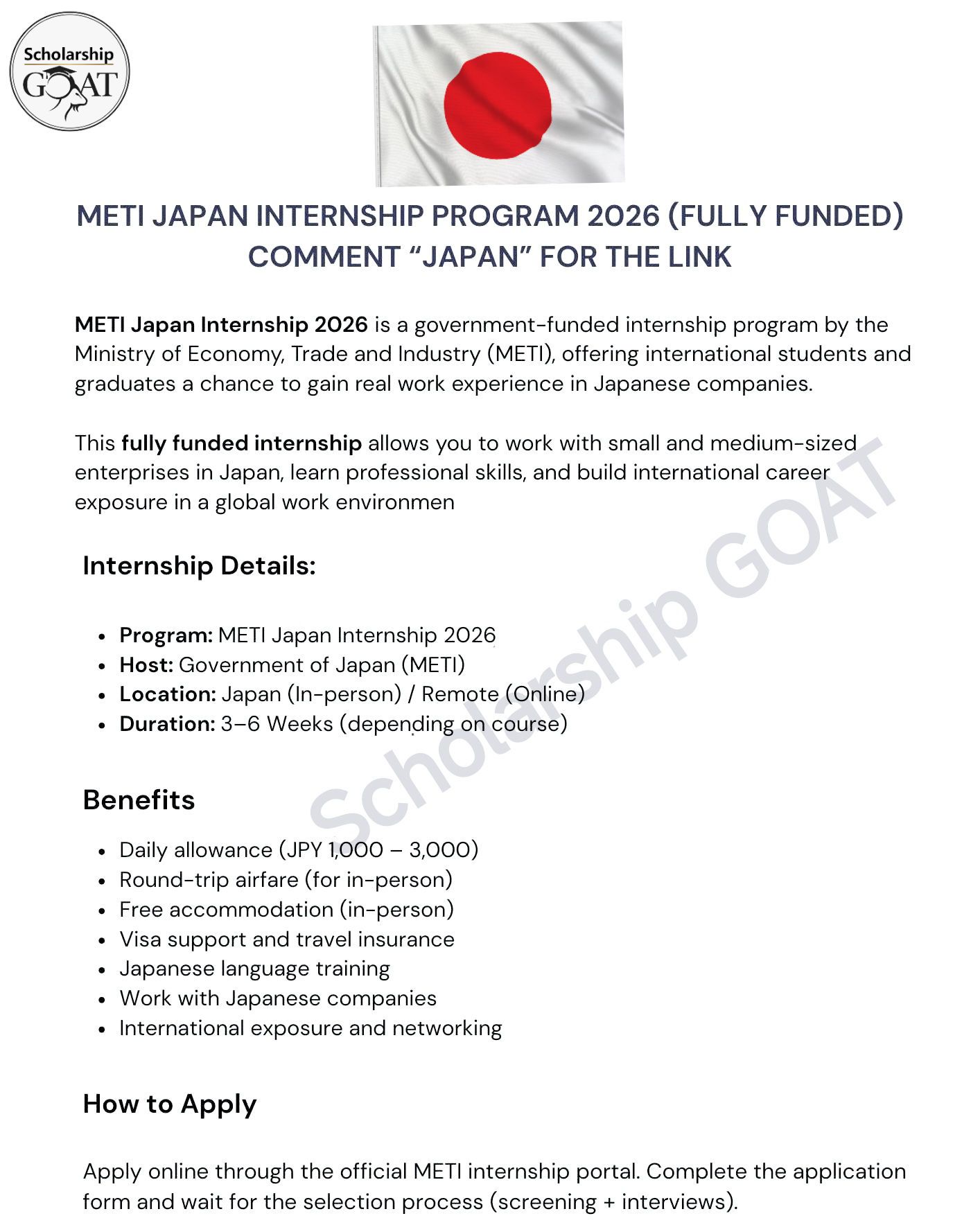 Scholarship Japan